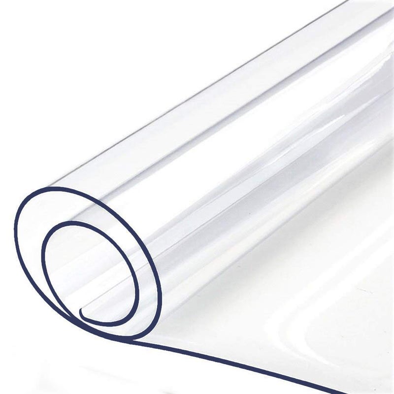 BigHala Table Protector Clear Vinyl Plastic Tablecloth Rectangle Wood Furniture Stain Protector Water Resistant Wipeable Cover Glass Top Coffee End Dining Table Protection Pad Polyester Eco PVC 30 x 60 inch - Image 1